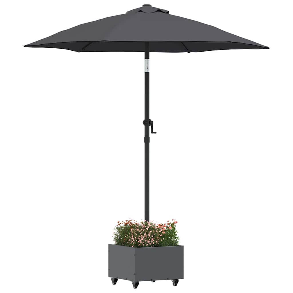 Parasol Base with Planter Anthracite 45 x 45 x 45 cm Steel