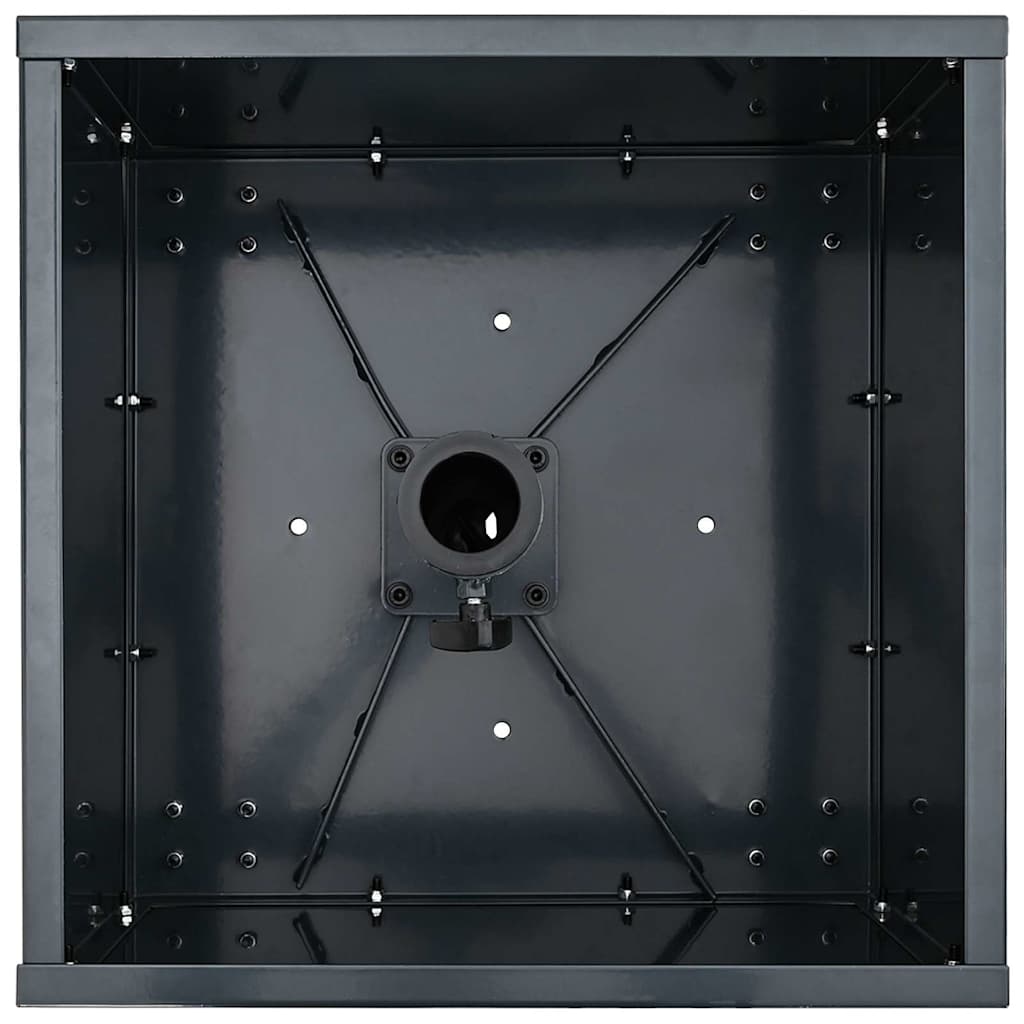 Parasol Base with Planter Anthracite 45 x 45 x 45 cm Steel