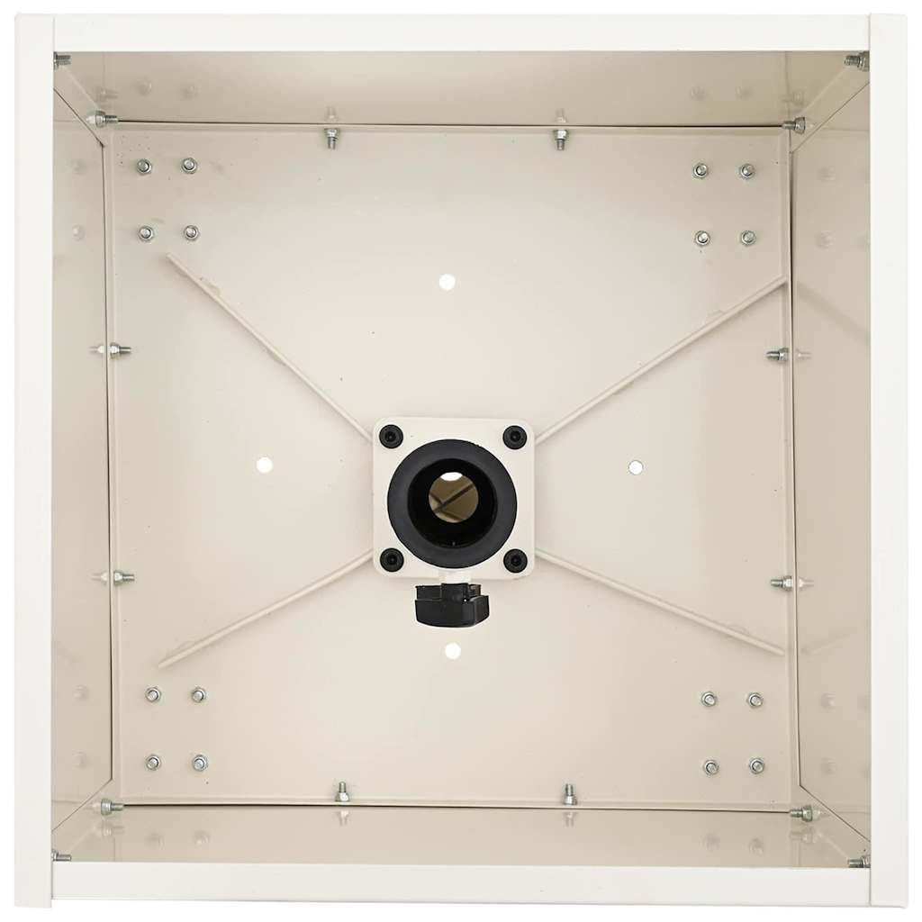 Parasol Base with Planter White 45 x 45 x 45 cm Steel