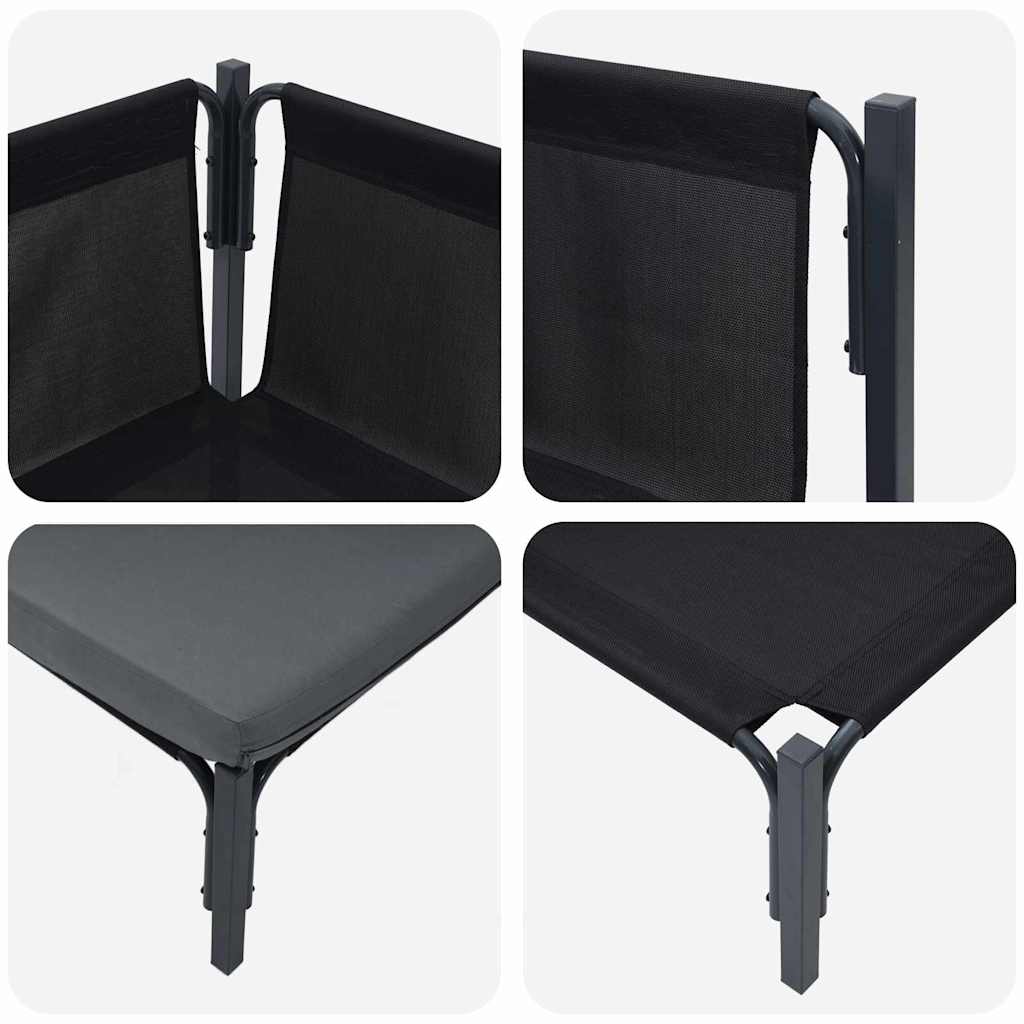 Outdoor Furniture with Cushion 2 pcs Anthracite Steel