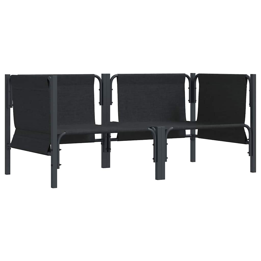 Outdoor Furniture with Cushion 2 pcs Anthracite Steel