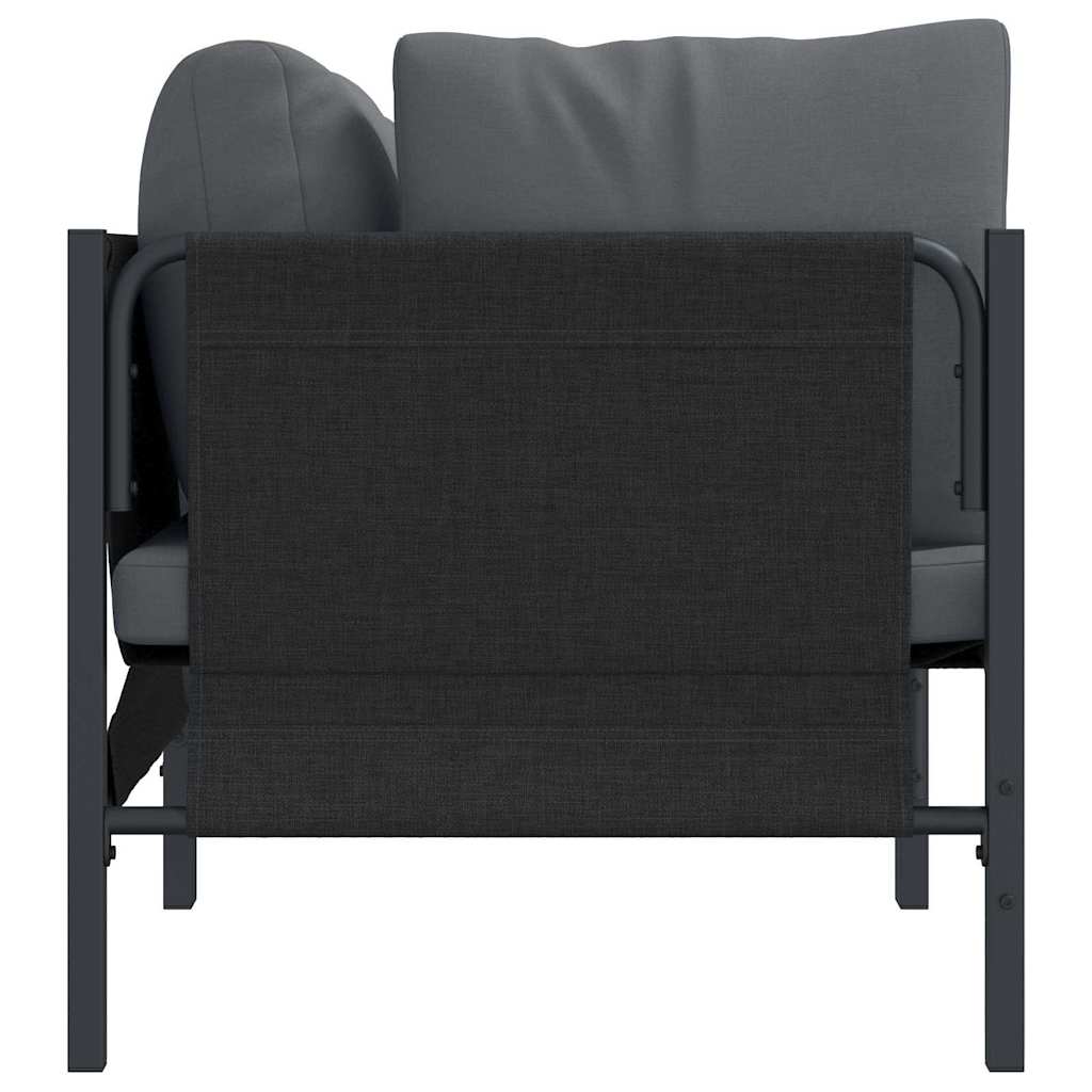 Outdoor Furniture with Cushion 2 pcs Anthracite Steel