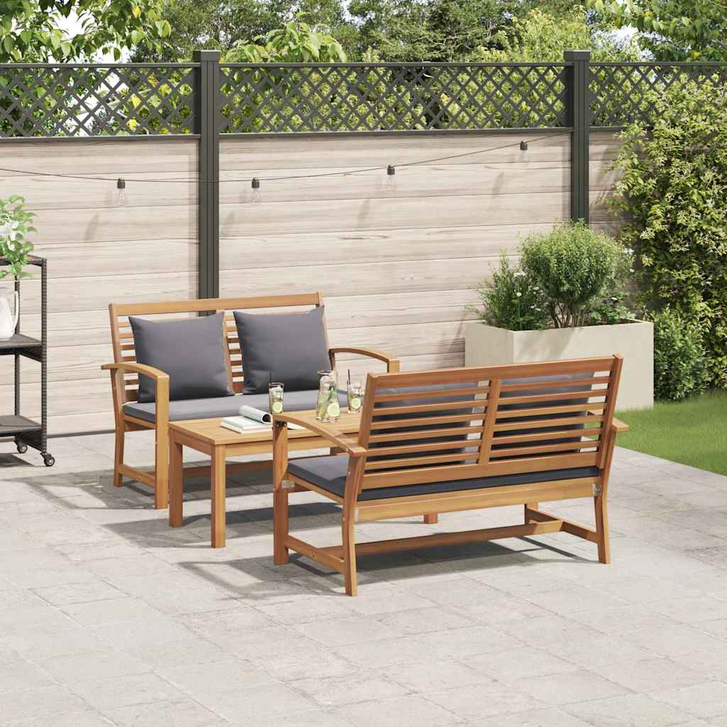 Garden Sofa Set Natural Solid teak wood