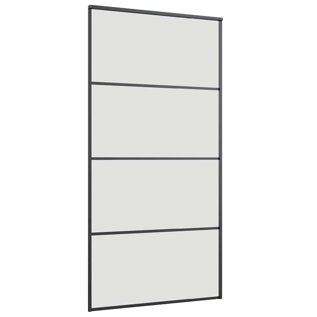Sliding Door with Hardware Set Black 102.5x205 cm ESG Glass