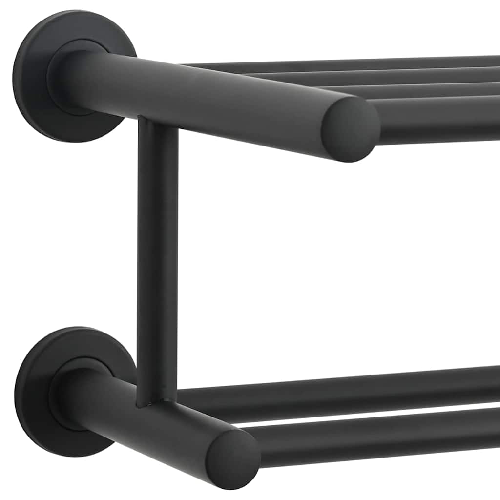 Towel Rack Black 61 x 23 x 17 cm Stainless steel