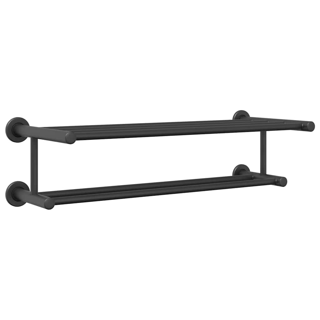 Towel Rack Black 61 x 23 x 17 cm Stainless steel