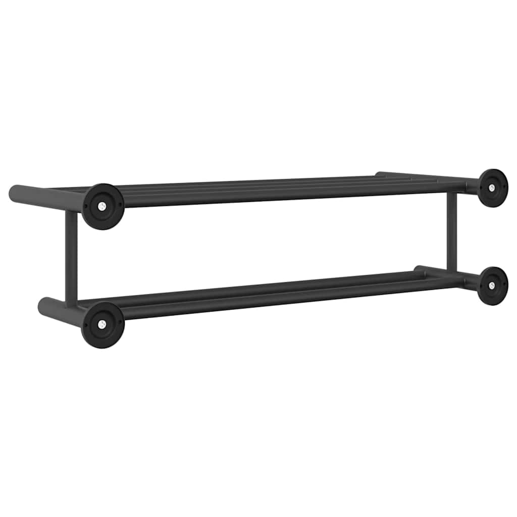 Towel Rack Black 61 x 23 x 17 cm Stainless steel