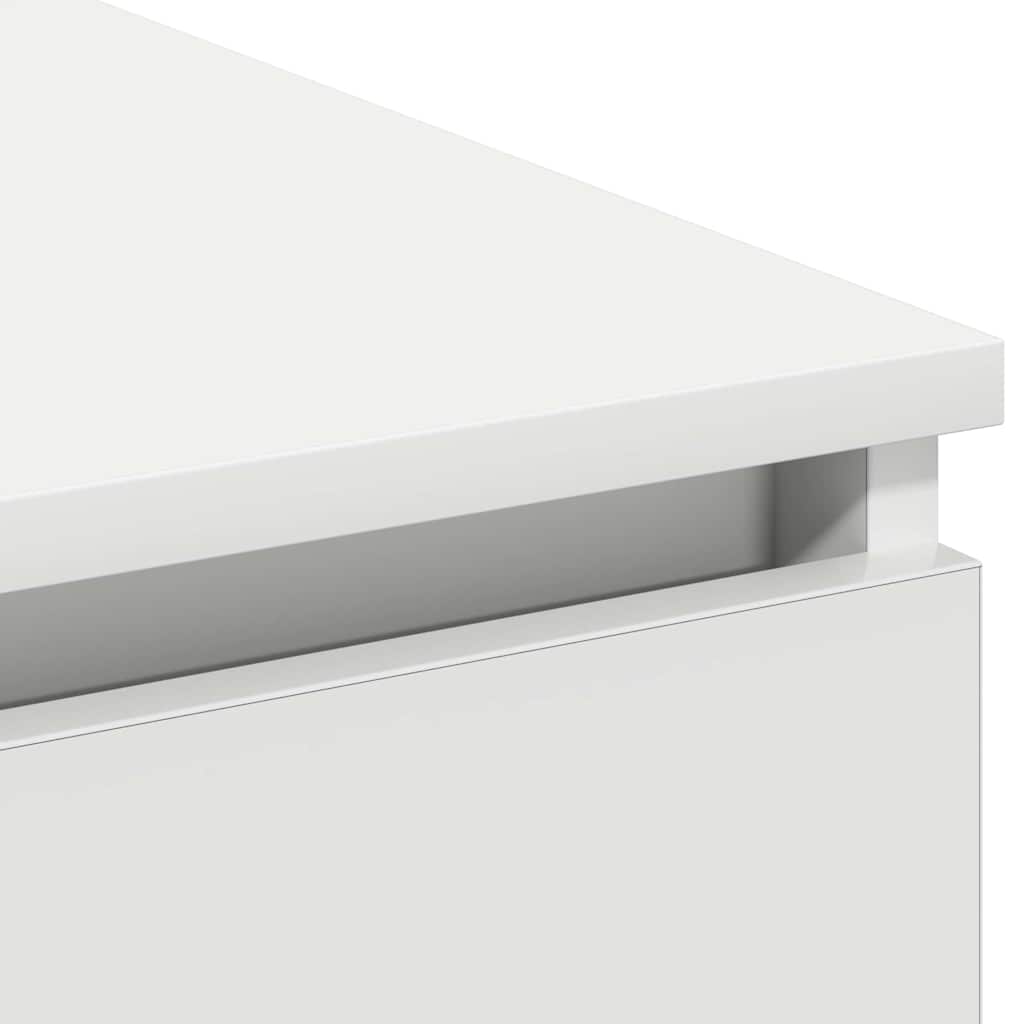 TV cabinet with LED White 180 x 38 x 49 cm Engineered Wood