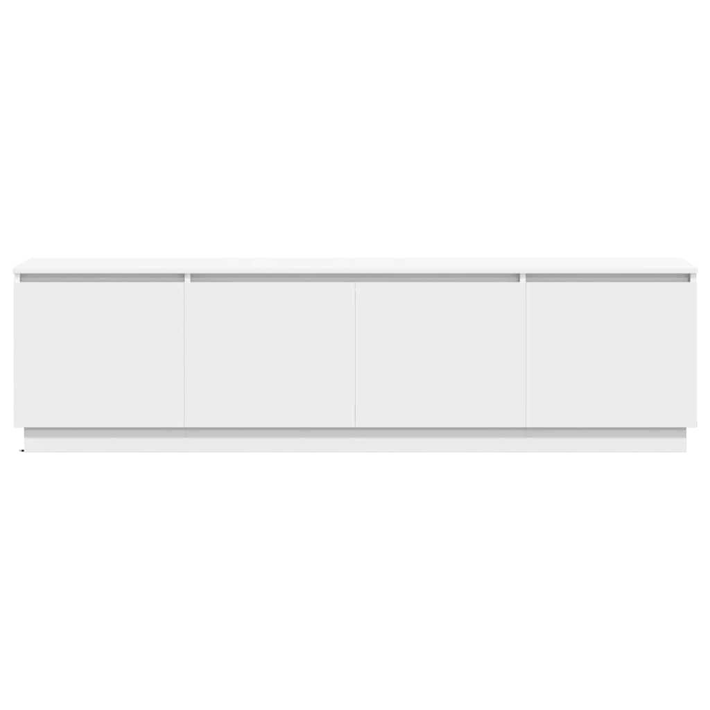 TV cabinet with LED White 180 x 38 x 49 cm Engineered Wood
