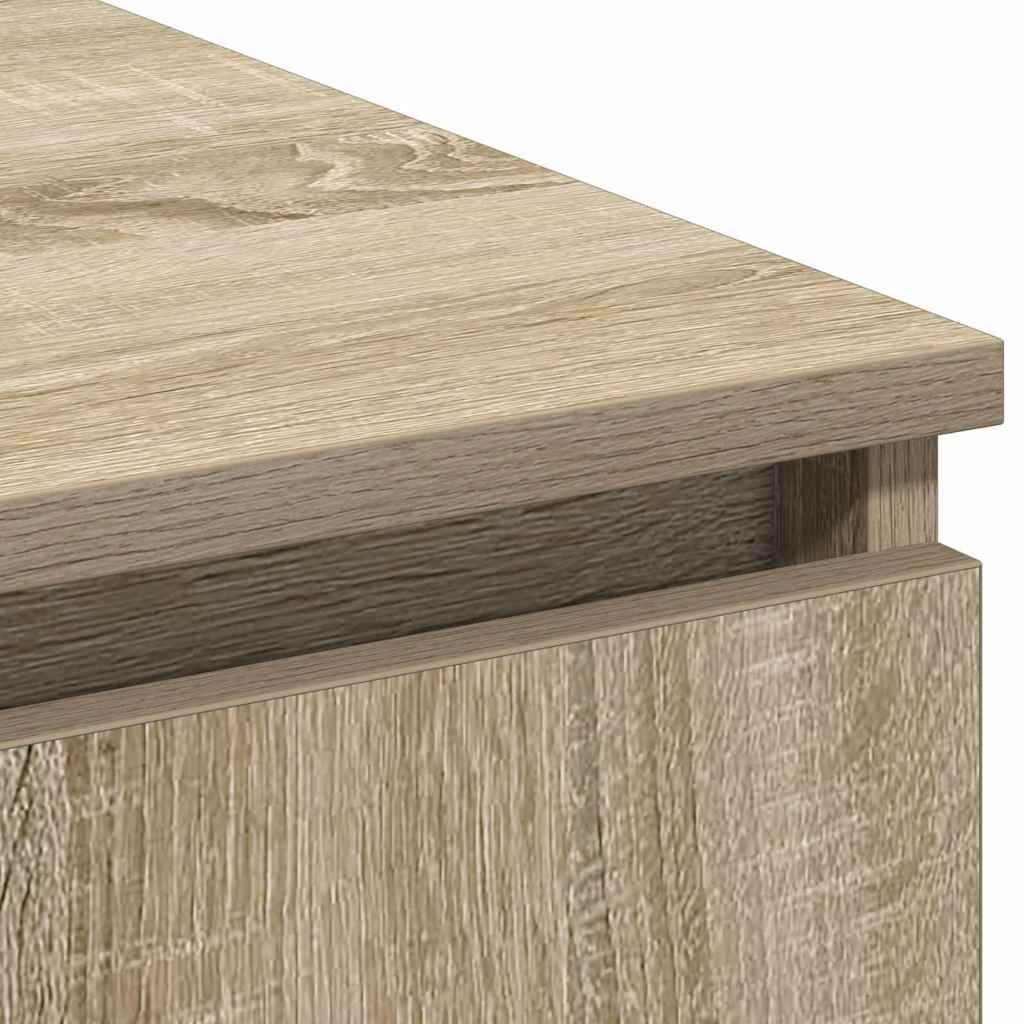 TV cabinet with LED Sonoma oak 180 x 38 x 49 cm Engineered Wood