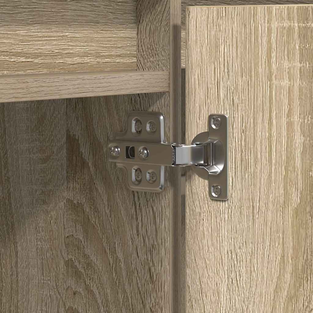 TV cabinet with LED Sonoma oak 180 x 38 x 49 cm Engineered Wood