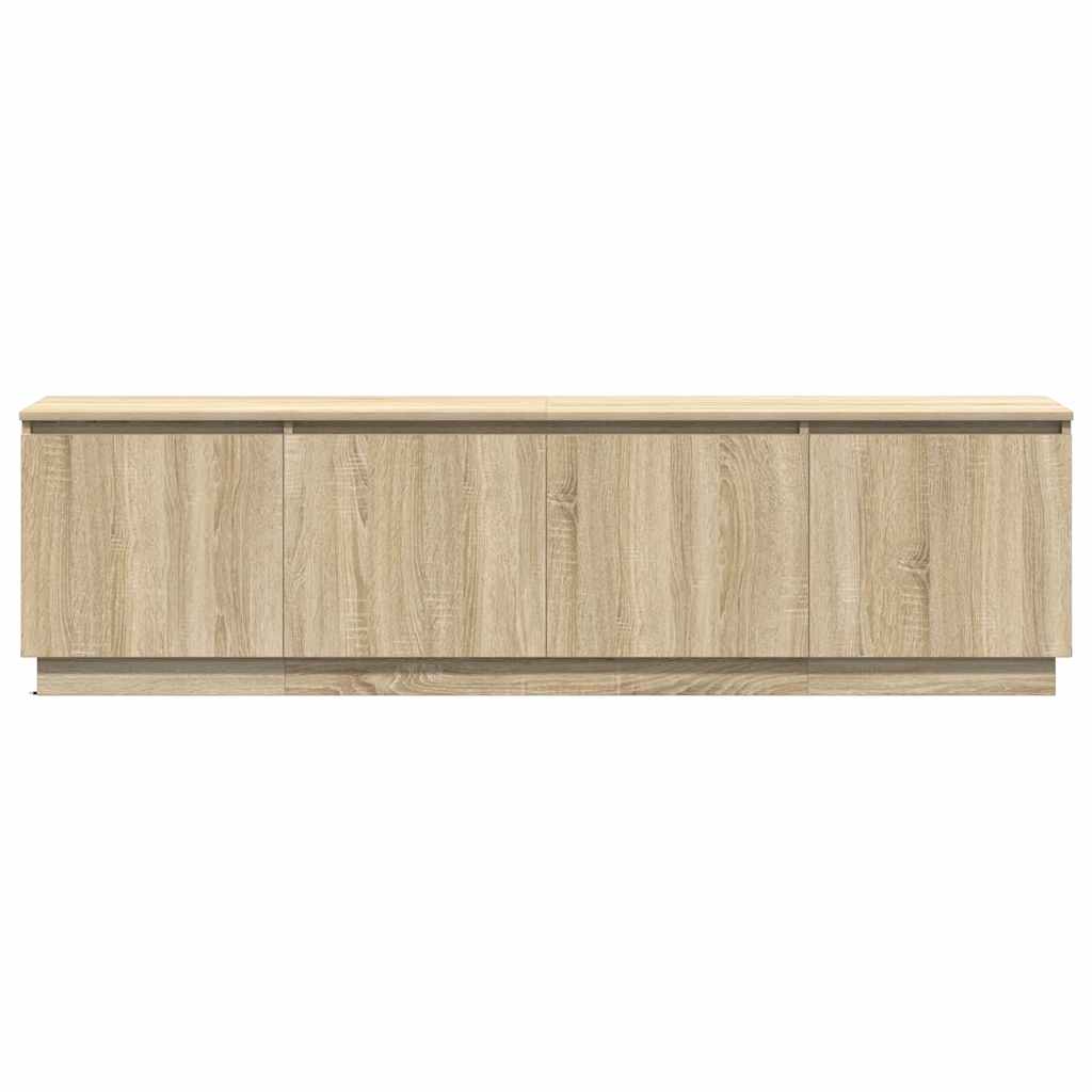 TV cabinet with LED Sonoma oak 180 x 38 x 49 cm Engineered Wood