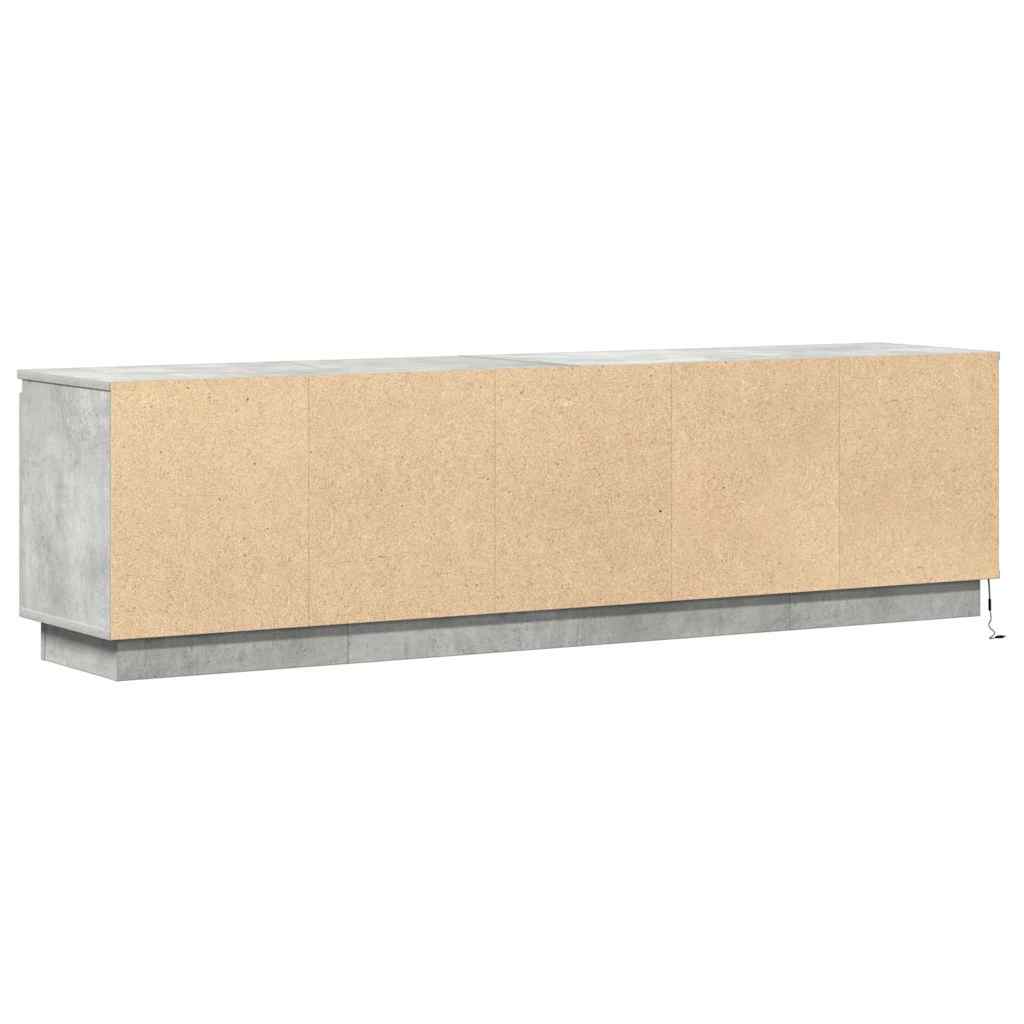 TV cabinet with LED Concrete grey 180 x 38 x 49 cm