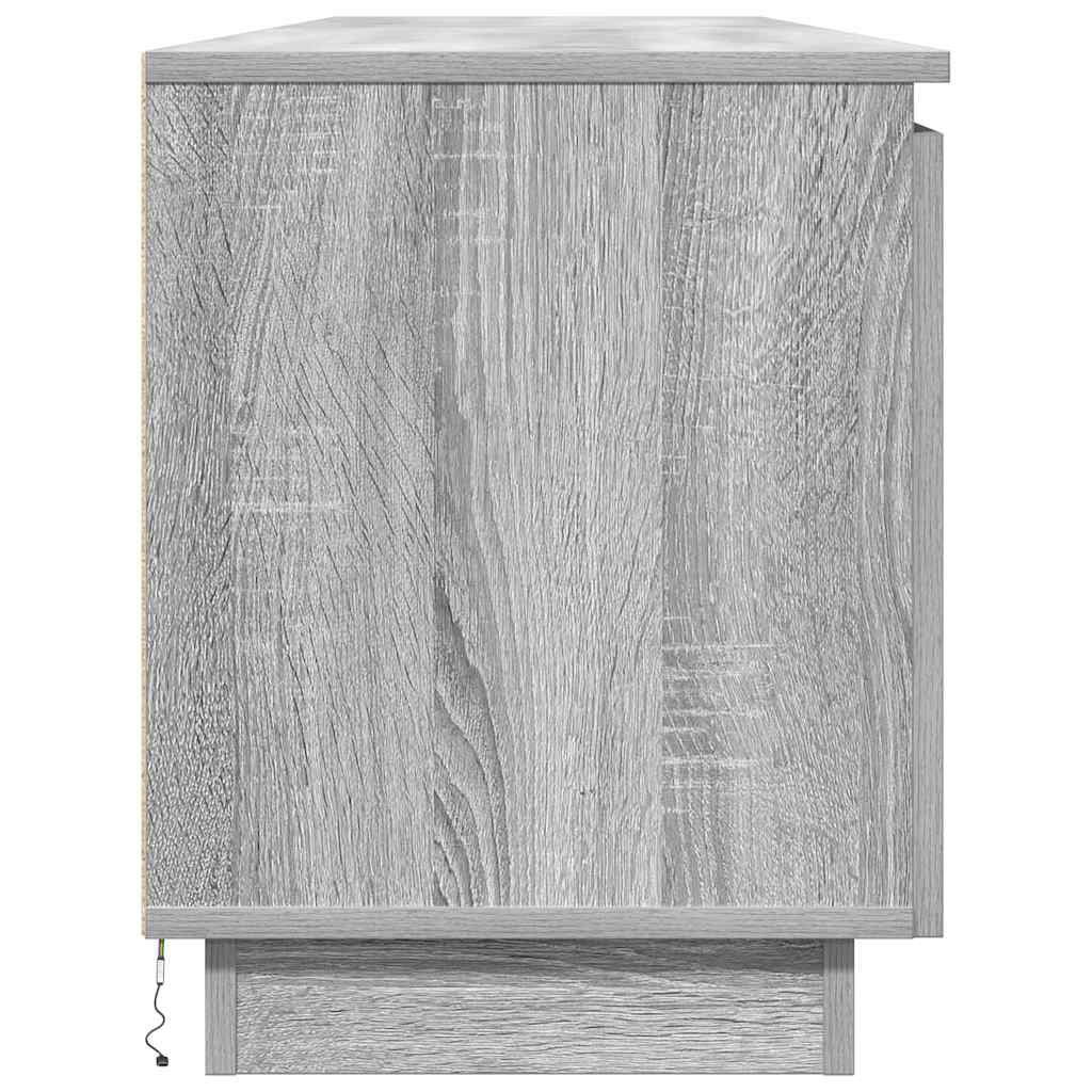 TV cabinet with LED Grey sonoma 180 x 38 x 49 cm