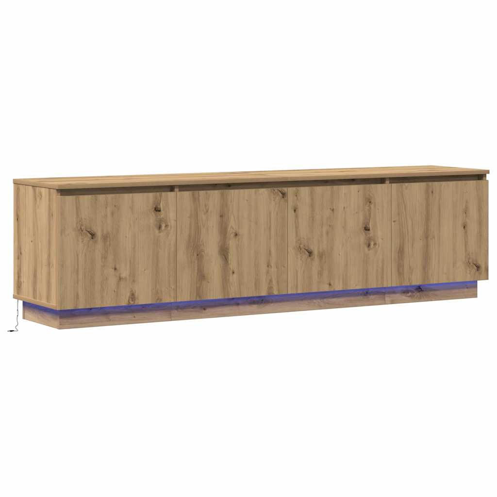 TV cabinet with LED Artisan oak 180 x 38 x 49 cm