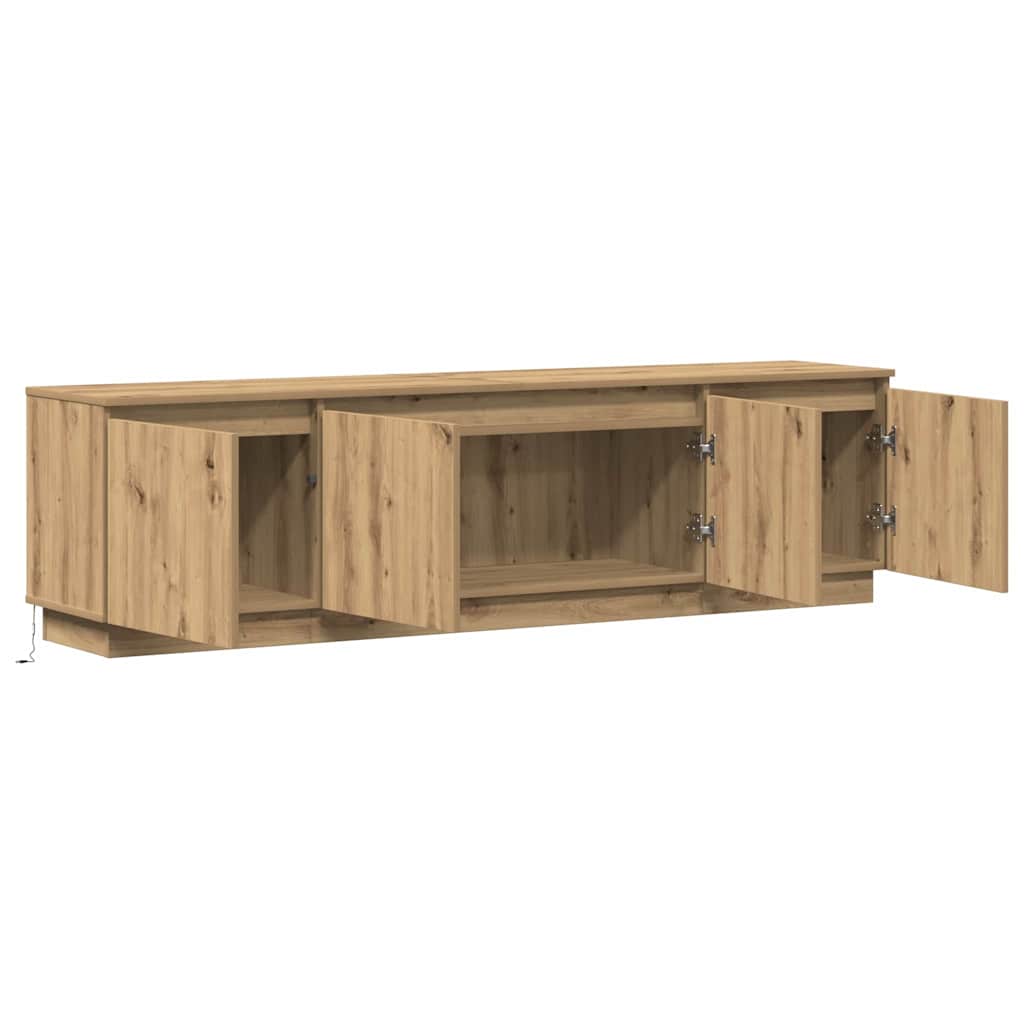 TV cabinet with LED Artisan oak 180 x 38 x 49 cm