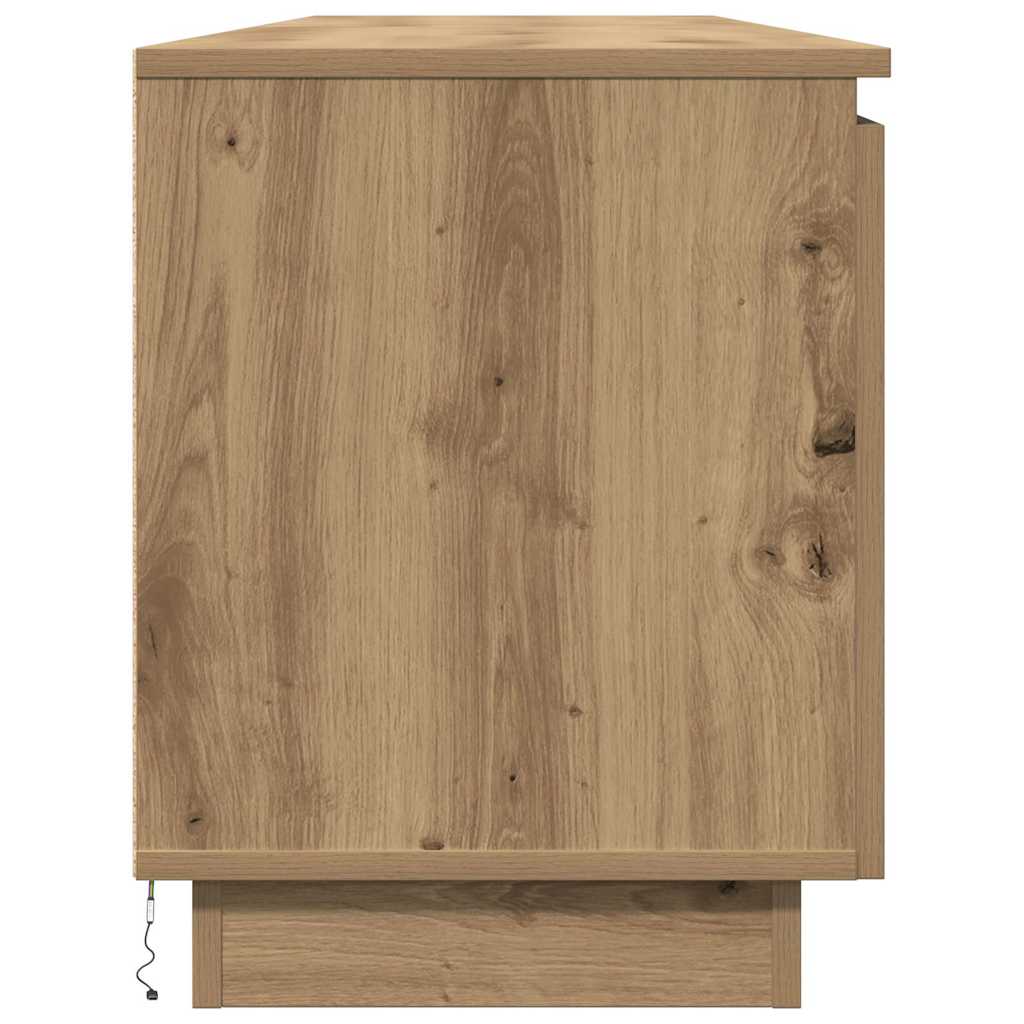 TV cabinet with LED Artisan oak 180 x 38 x 49 cm