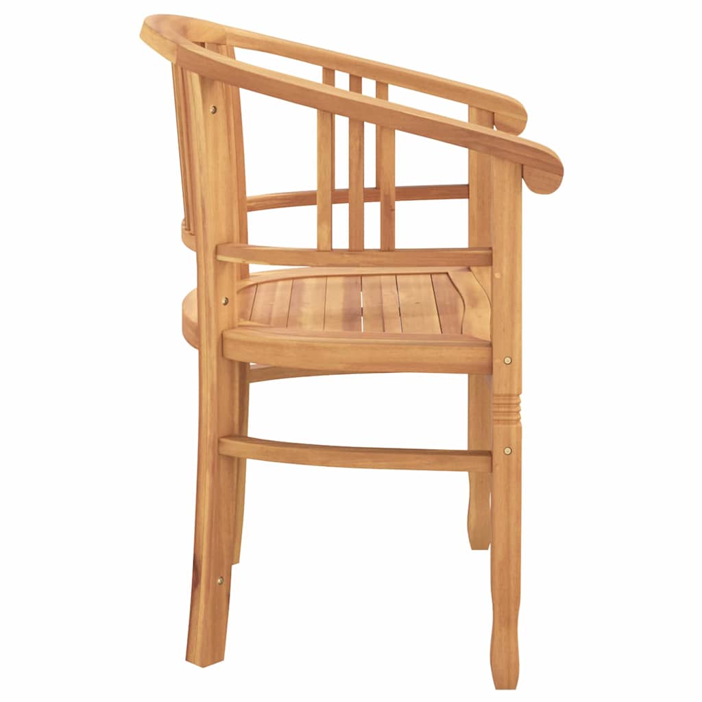 Garden Chairs 2 pcs Brown 63 x 58 x 89 cm Solid teak wood