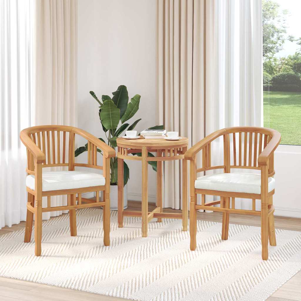 Garden Chairs 2 pcs Brown 63 x 58 x 89 cm Solid teak wood