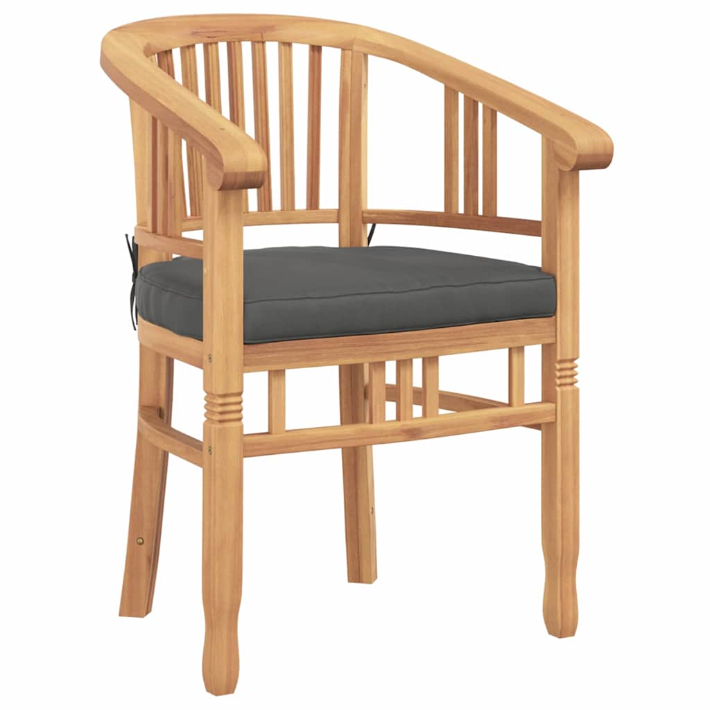 Garden Chairs 2 pcs Brown 63 x 58 x 89 cm Solid teak wood