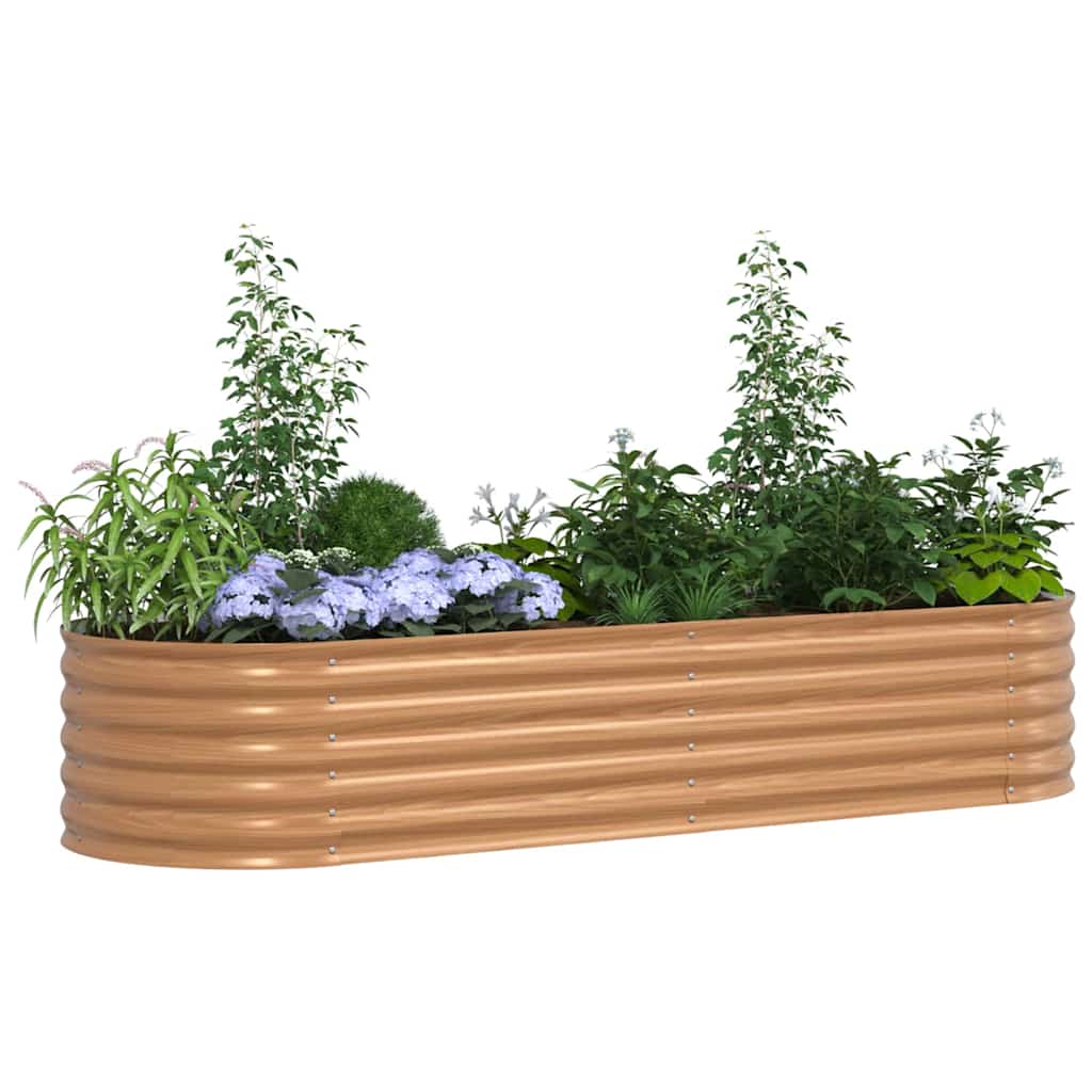 Garden Raised Bed Brown 240 x 80 x 44 cm Steel