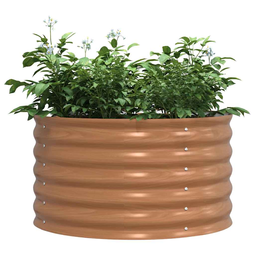 Garden Raised Bed Brown 80 x 80 x 44 cm Steel