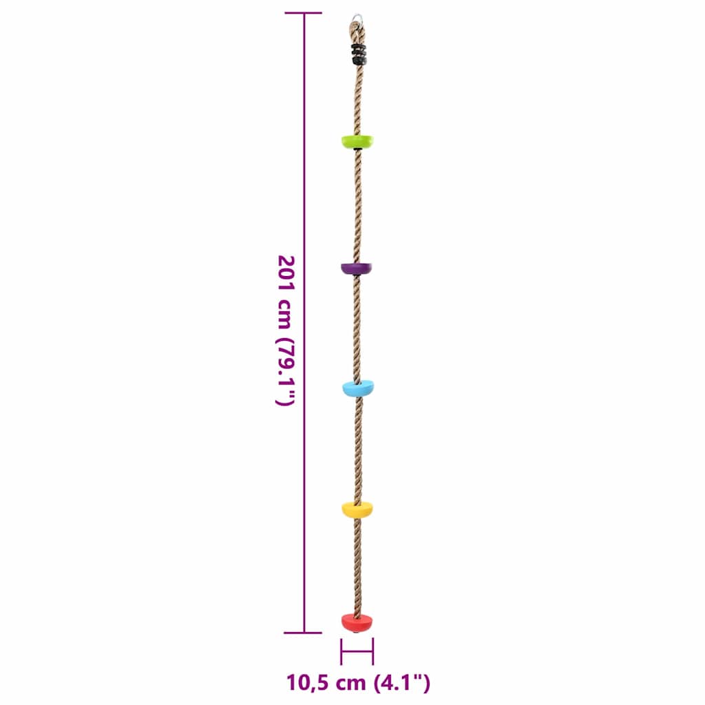 Climbing Rope Multicolour 10.5 x 10.5 x 201 cm
