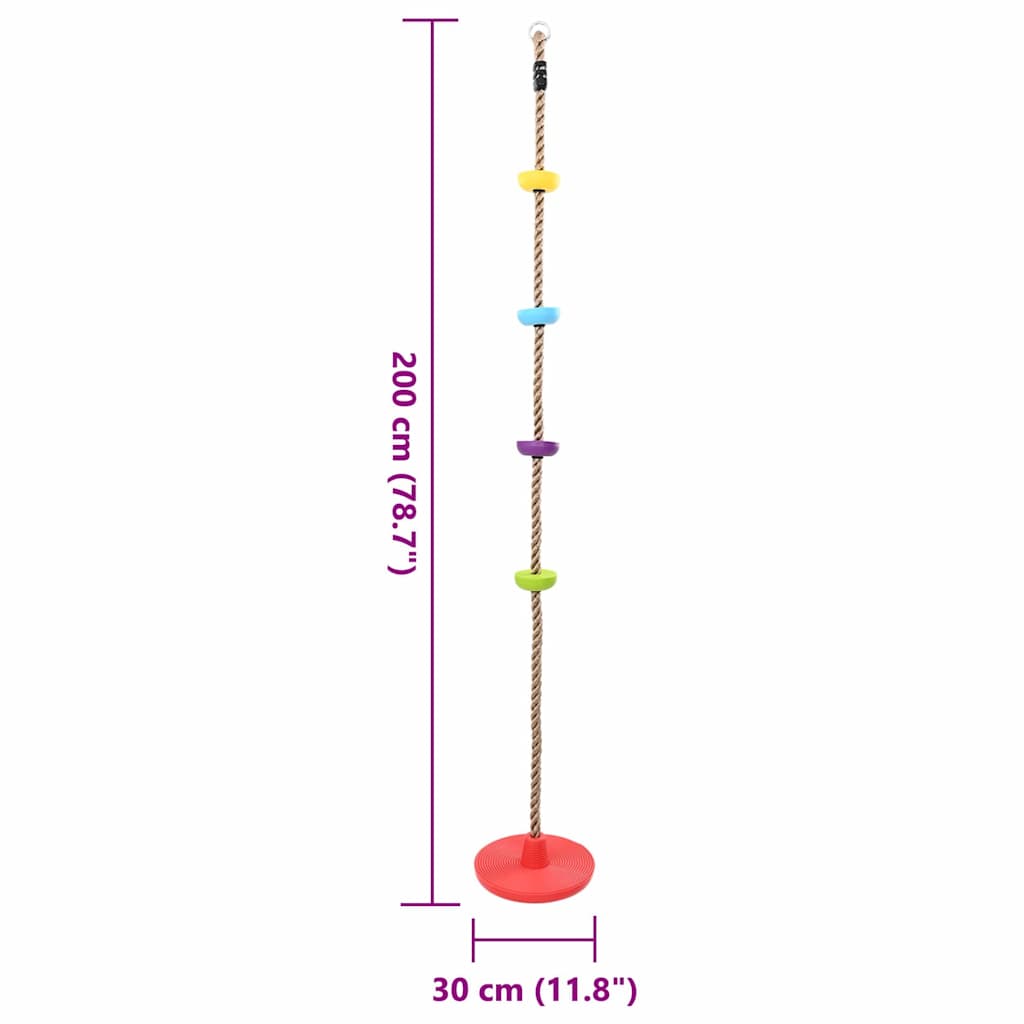 Climbing Rope Multicolour 30 x 30 x 200 cm