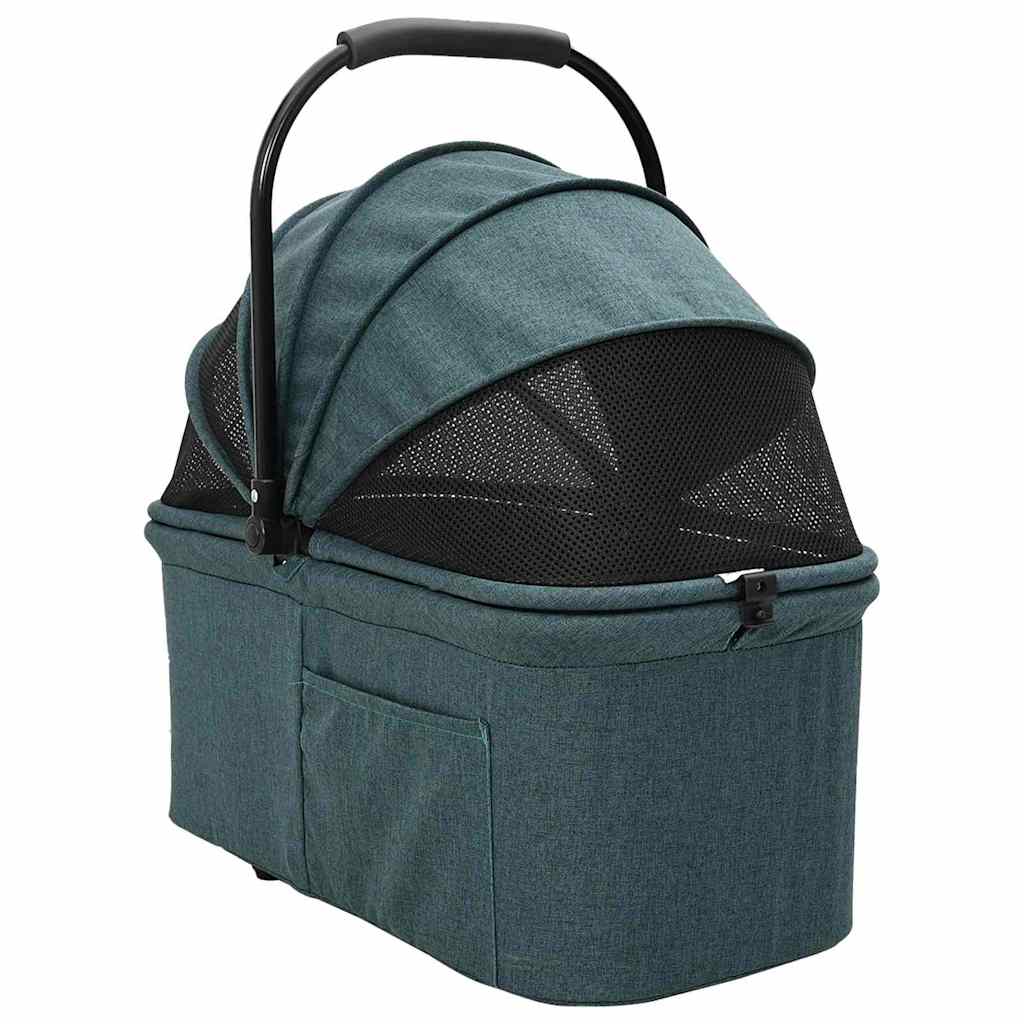 Folding Pet Stroller Green 81 x 47 x 99 cm 600D Oxford fabric