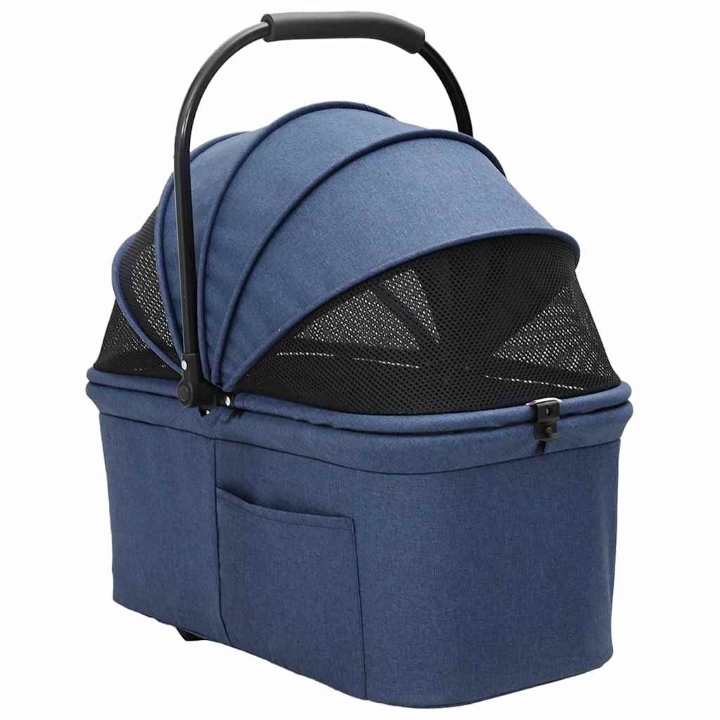 Folding Pet Stroller Blue 81 x 47 x 99 cm 600D Oxford fabric