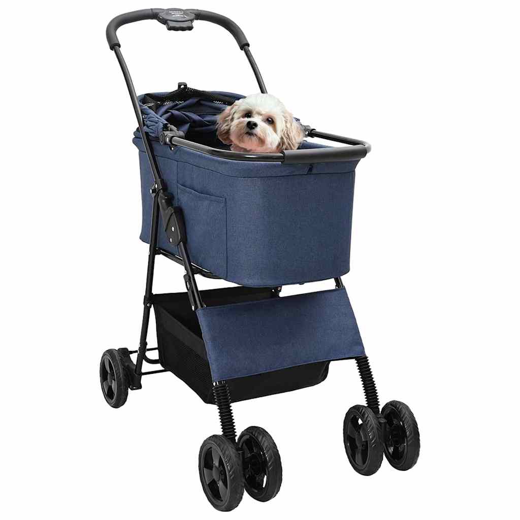 Folding Pet Stroller Blue 81 x 47 x 99 cm 600D Oxford fabric
