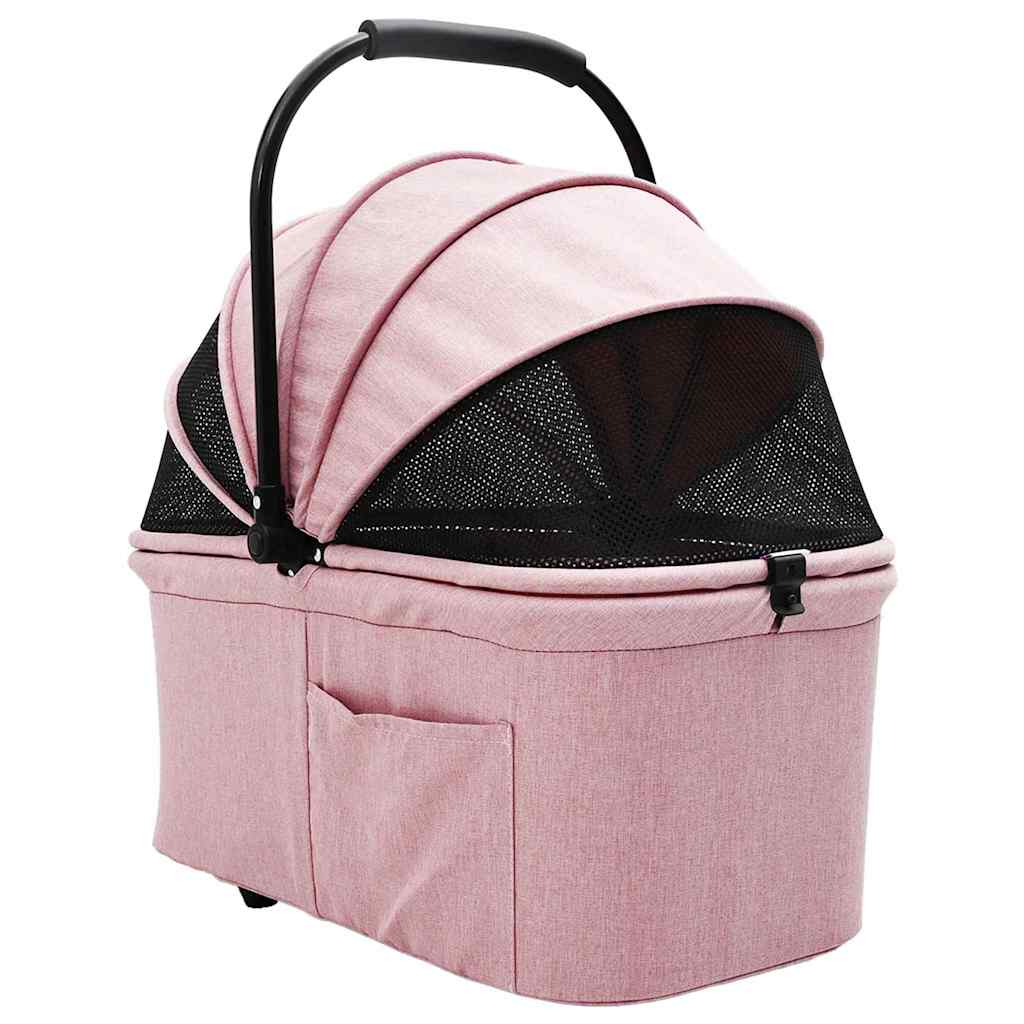 Folding Pet Stroller Pink 78 x 54 x 101 cm 600D Oxford fabric