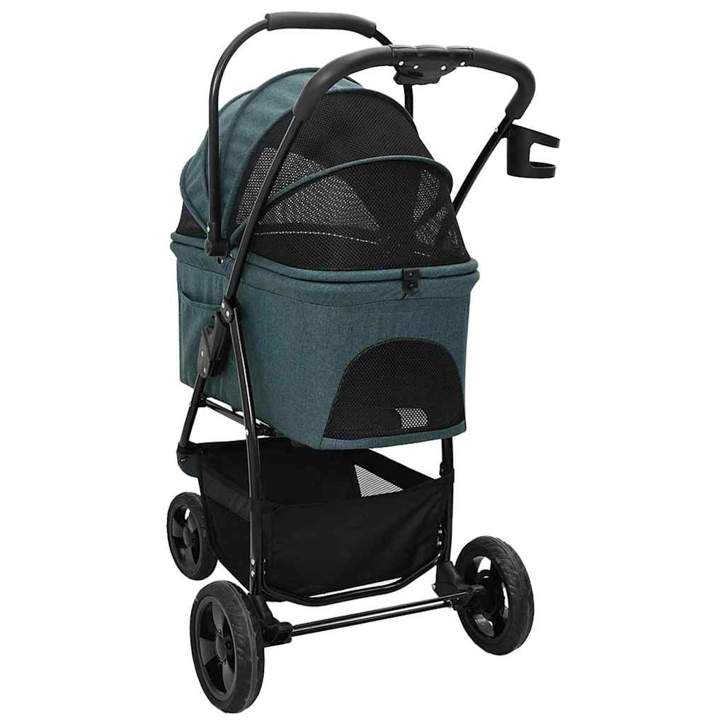 Folding Pet Stroller Green 78 x 54 x 101 cm 600D Oxford fabric