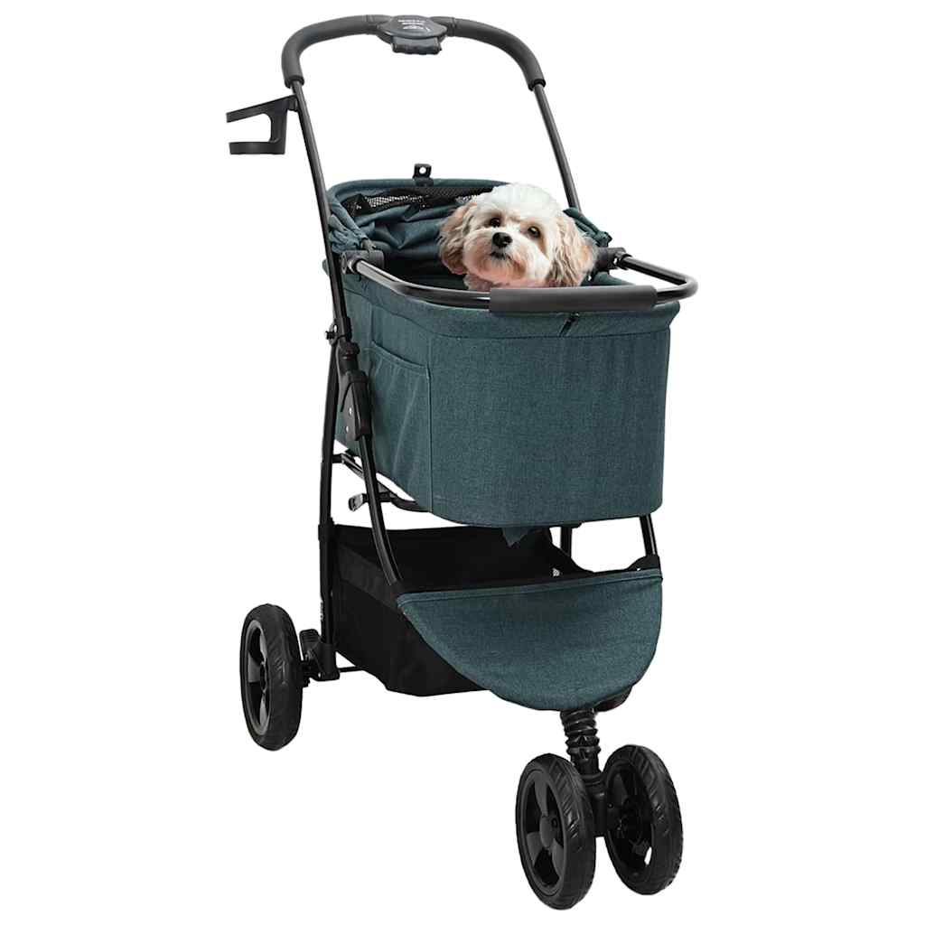 Folding Pet Stroller Green 78 x 54 x 101 cm 600D Oxford fabric