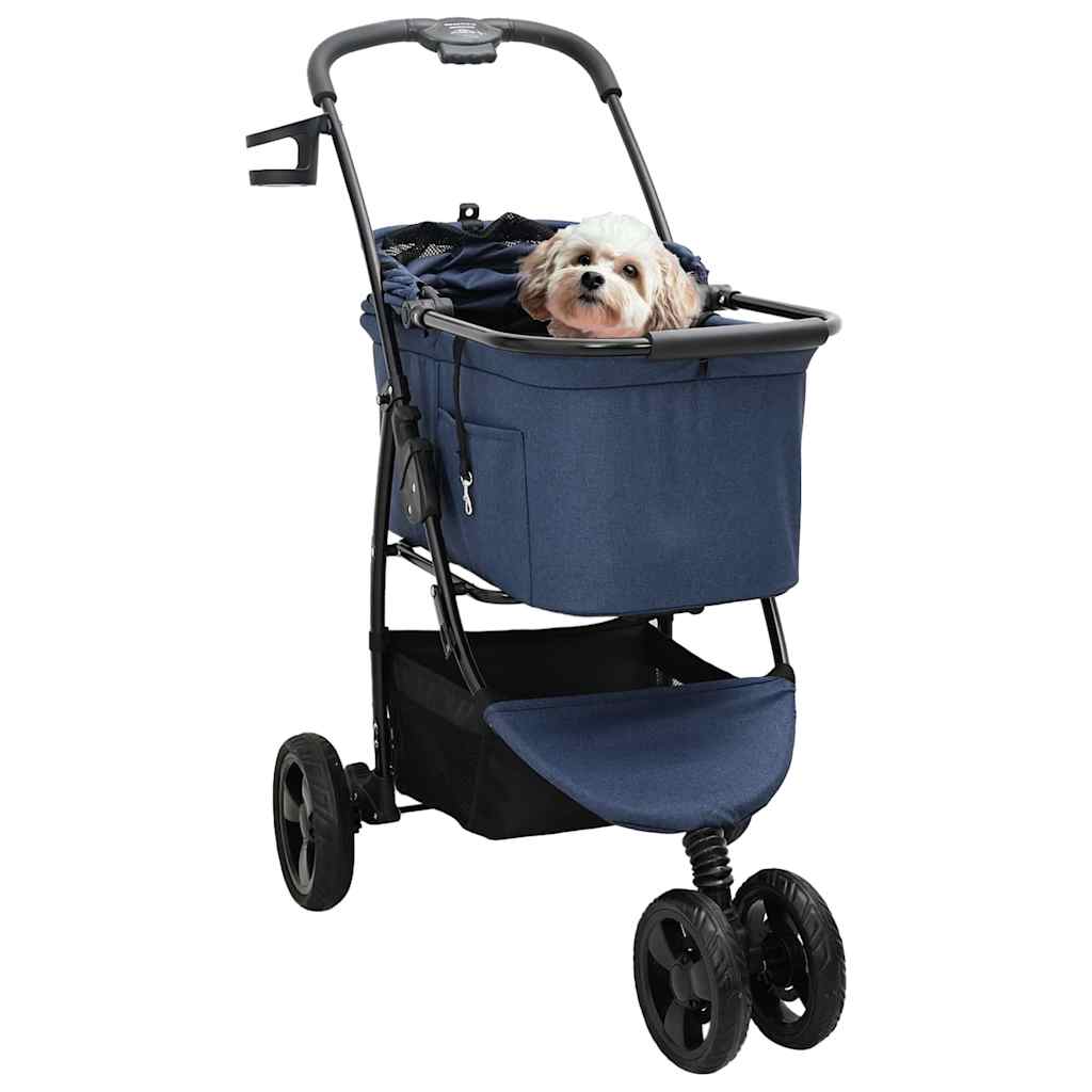 Folding Pet Stroller Blue 78 x 54 x 101 cm 600D Oxford fabric