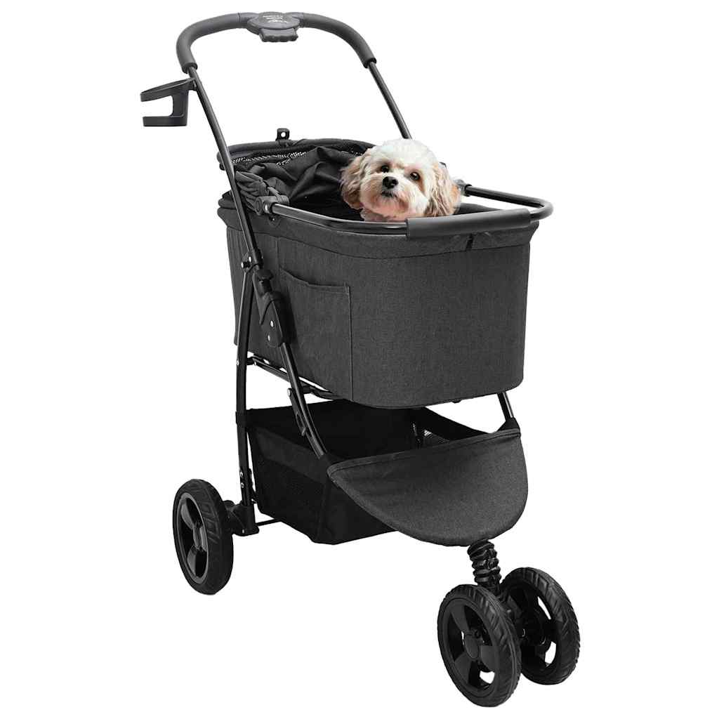 Folding Pet Stroller Black 78 x 54 x 101 cm 600D Oxford fabric