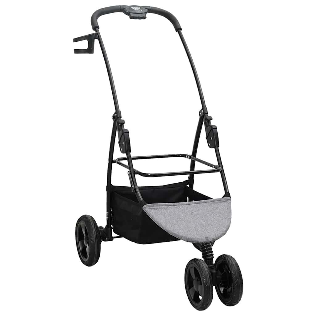 Folding Pet Stroller Grey 78 x 54 x 101 cm 600D Oxford fabric