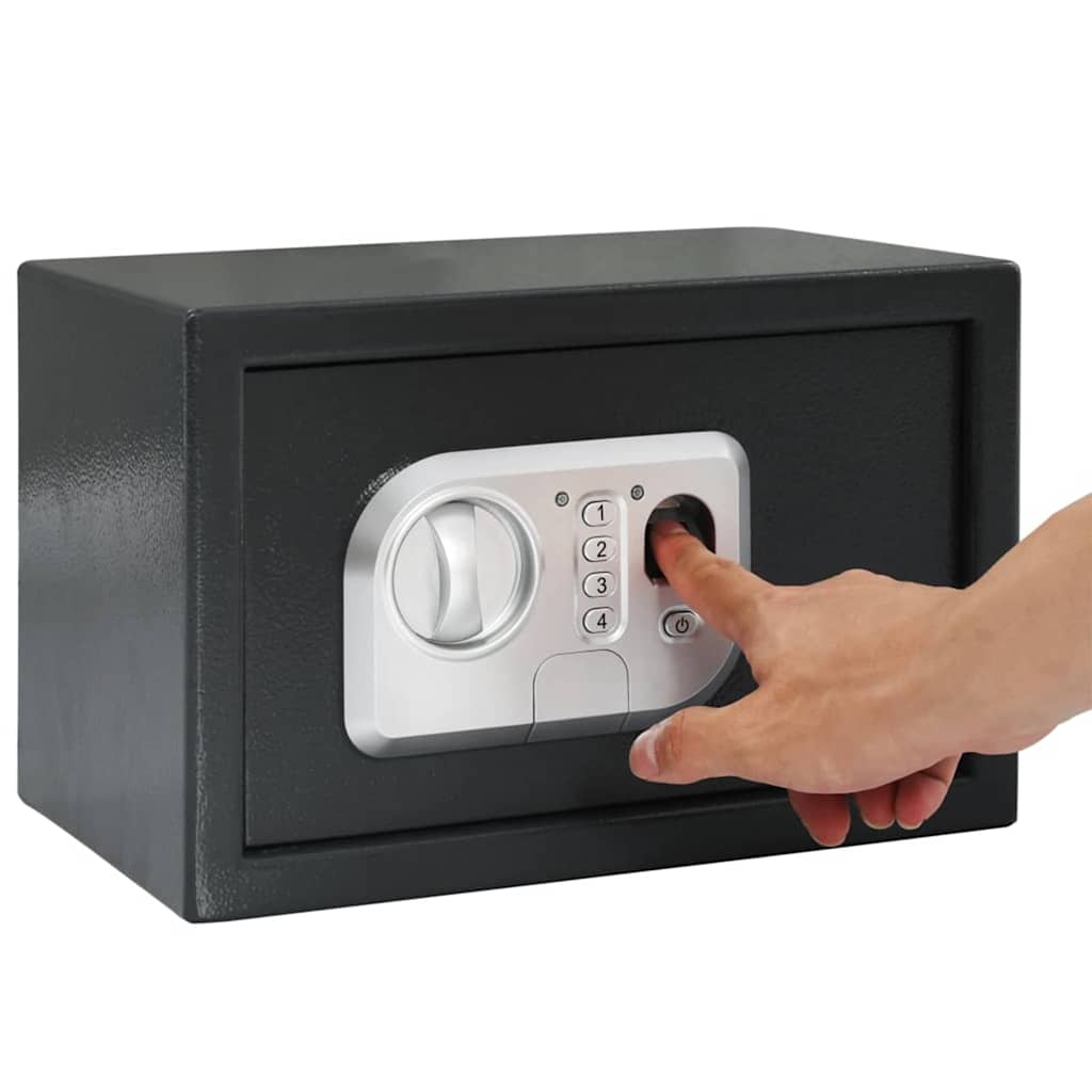 Digital Safe with Lock Dark grey 20 x 31 x 20 cm Steel