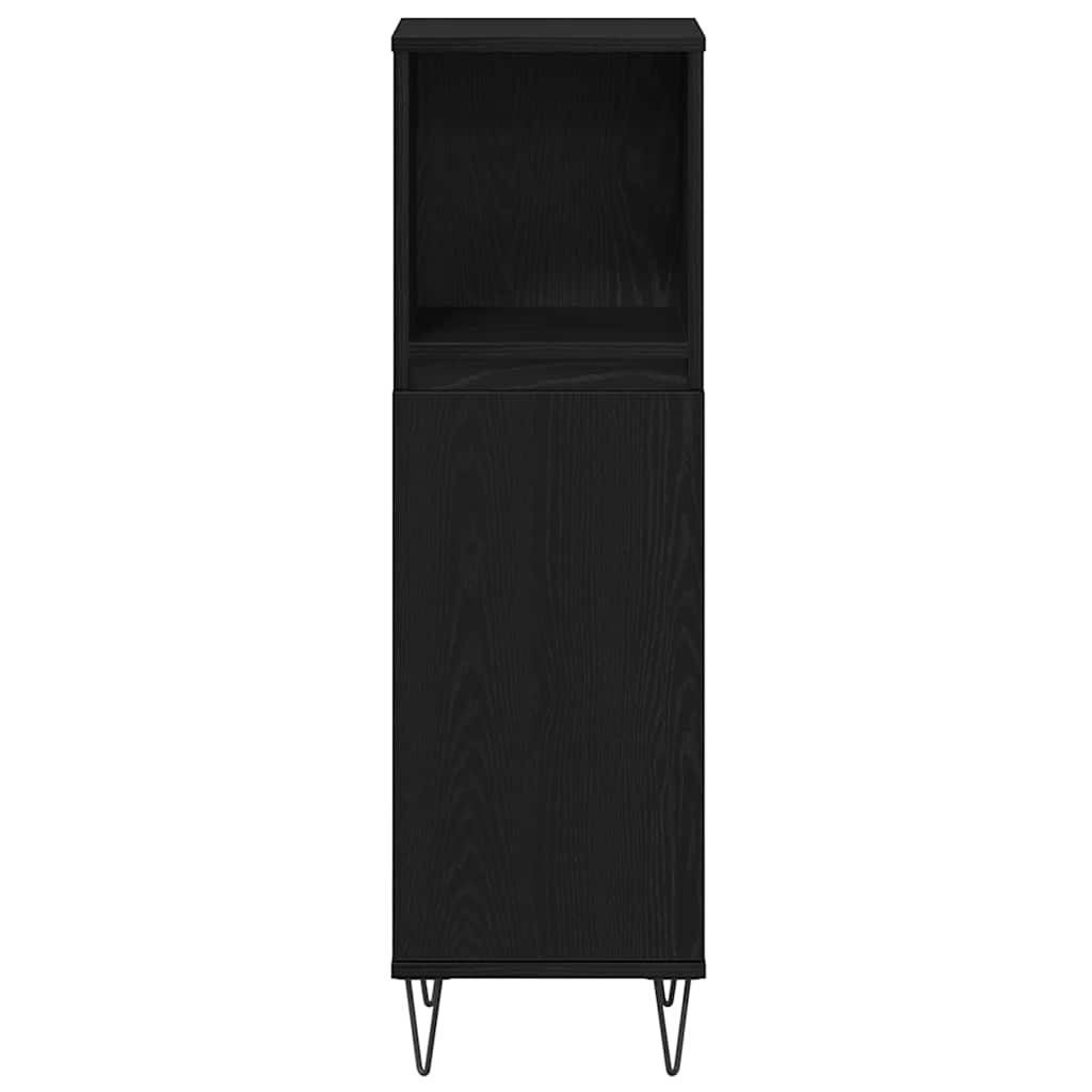 Bathroom Furniture Set 3 pcs Black Oak 30 x 30 x 180 cm