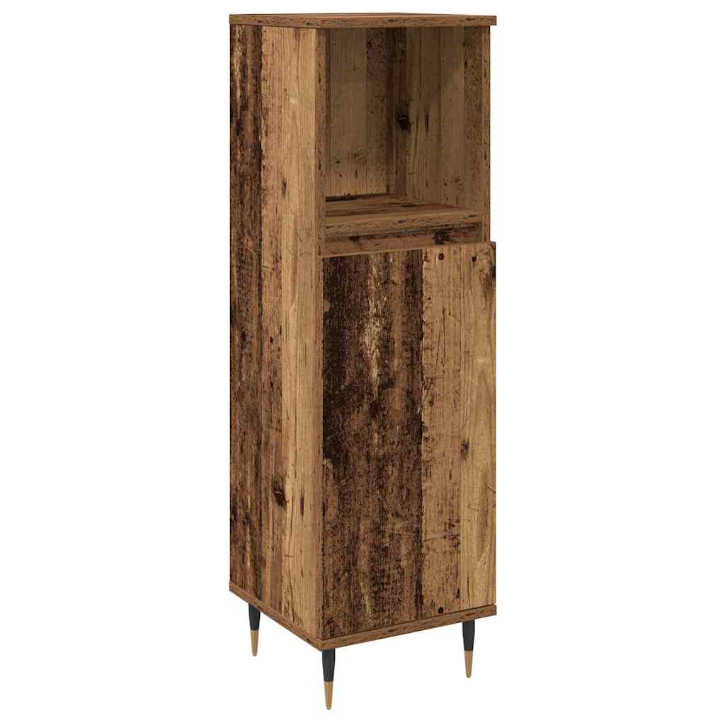 Bathroom Furniture Set 3 pcs Old Wood 30 x 30 x 180 cm