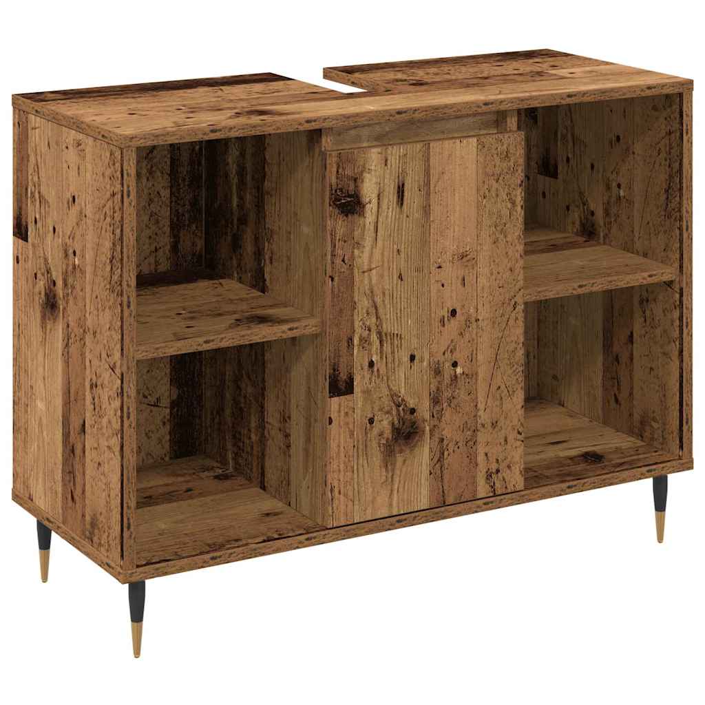 Bathroom Furniture Set 3 pcs Old Wood 30 x 30 x 180 cm