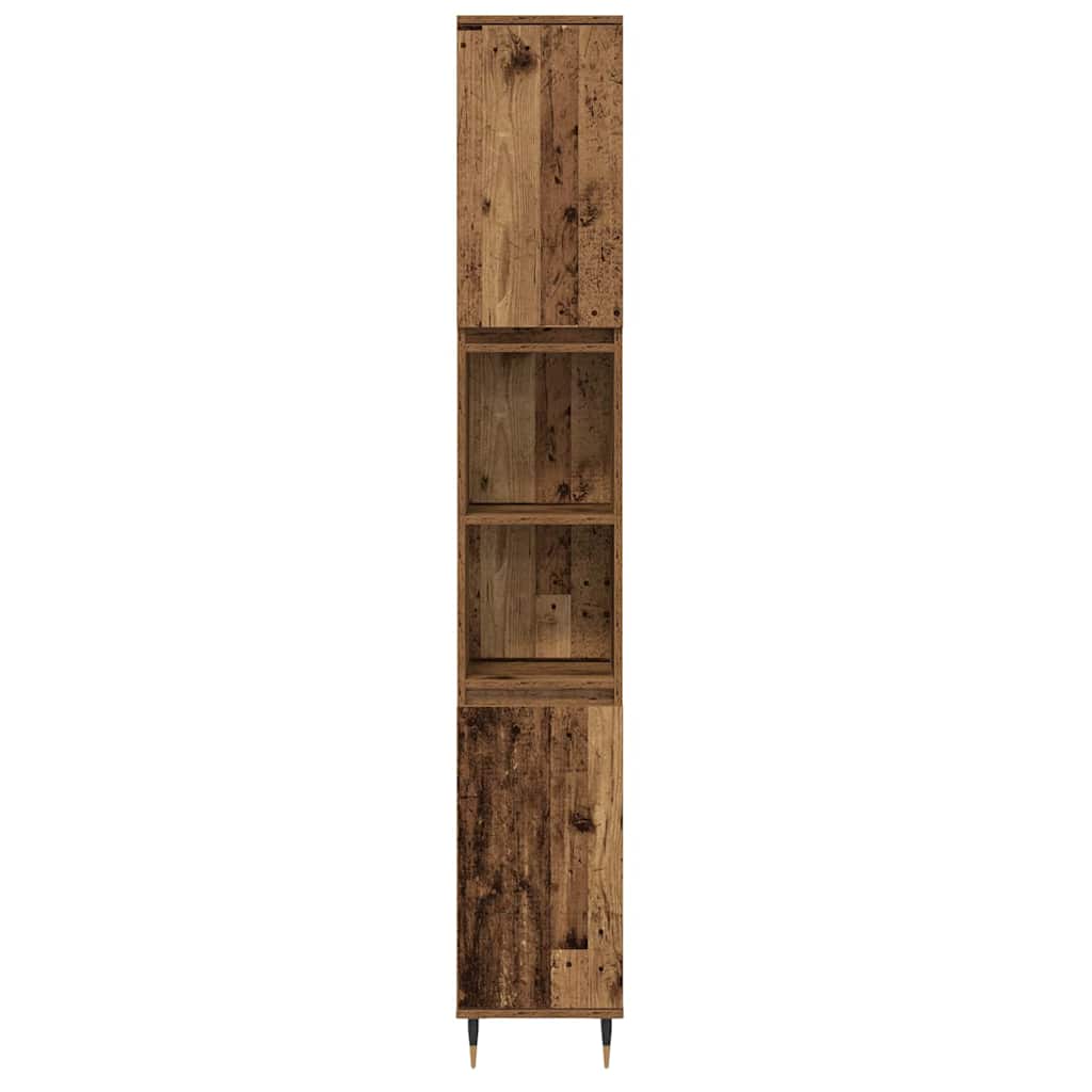Bathroom Furniture Set 3 pcs Old Wood 30 x 30 x 180 cm