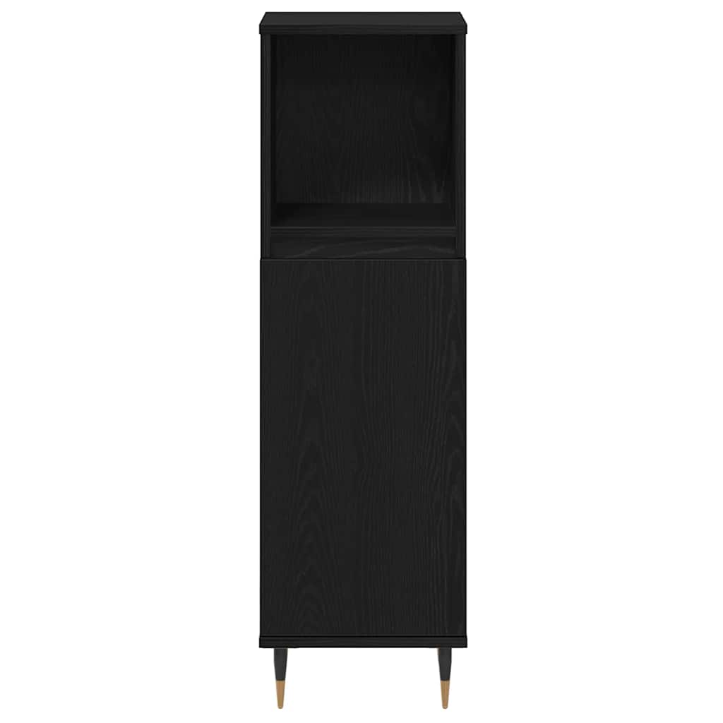 Bathroom Furniture Set 3 pcs Black Oak 30 x 30 x 180 cm