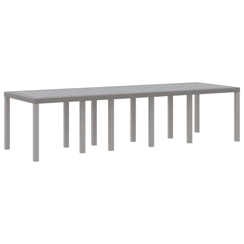 Garden Dining Set with Cushion 13 pcs Light grey
