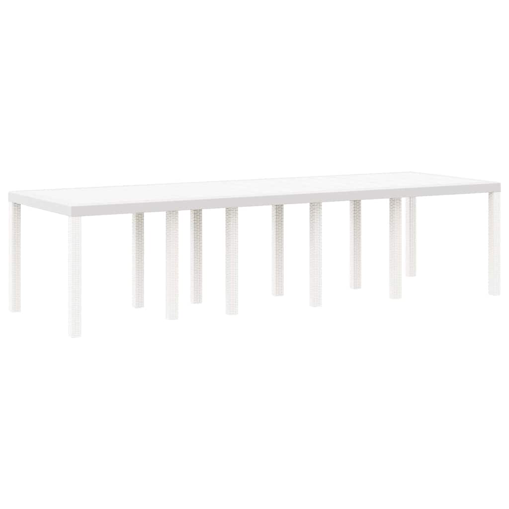 Garden Dining Set with Cushion 11 pcs White and Light grey