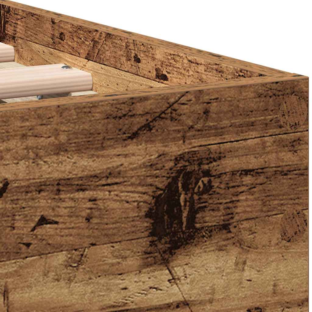 Bed Frame with Headboard Old wood 90 x 190 cm Engineered Wood