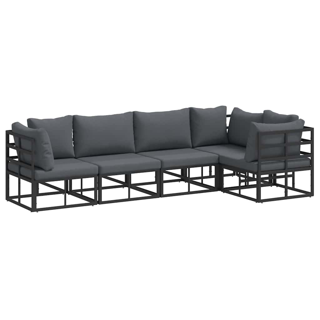 Garden Sofa Set with Cushion 5 pcs