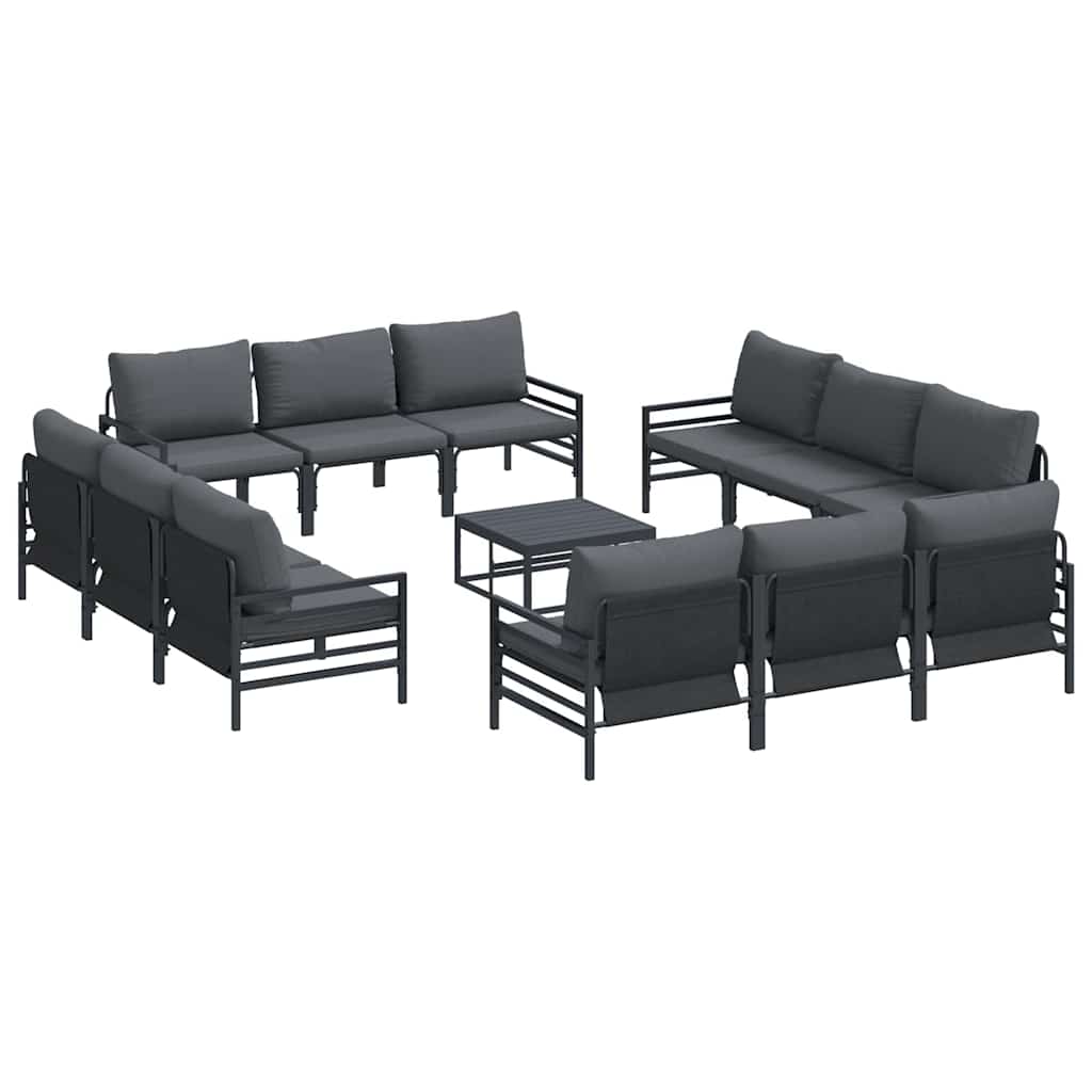 Garden Sofa Set Anthracite Steel