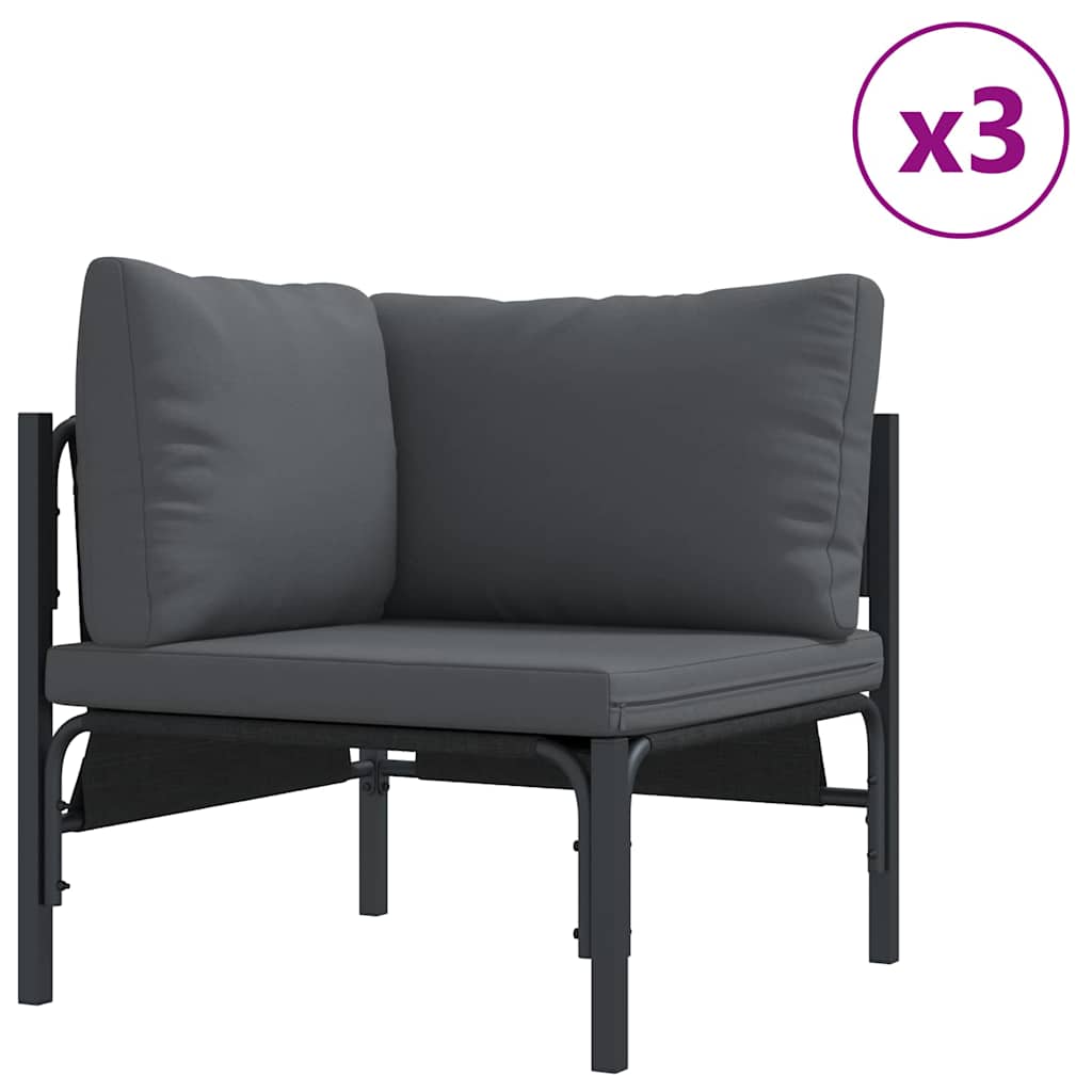 Garden Sofa Set with Cushion 6 pcs Anthracite Steel