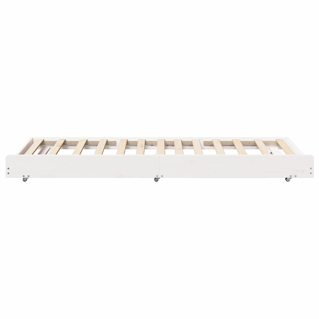 Bed Frame White 100 x 200 cm Solid Pine wood